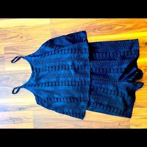Mossimo Black lace overlays Romper size M